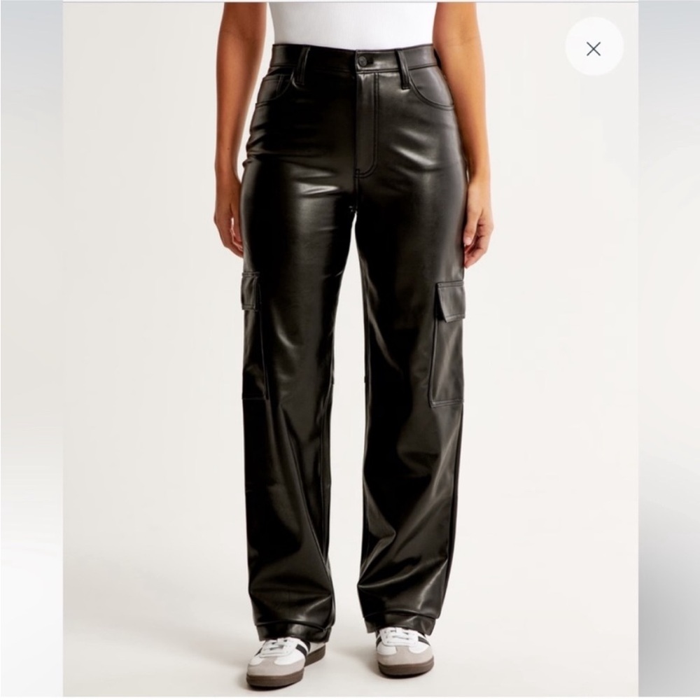 NWT Abercrombie & Fitch Curve 29/8 vegan leather pants high rise